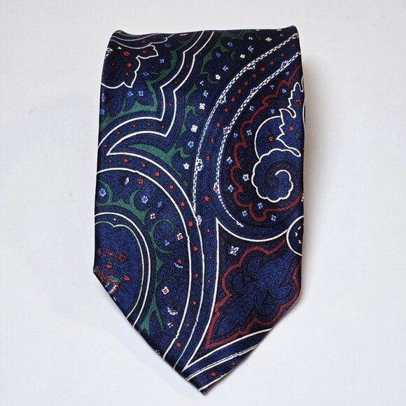 Gianfranco Ferre Tie Silk Italy Fantasy Paisley Print Party W 3.75 L 56.5 inches - Picture 10 of 11